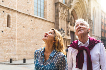 Retired couple exploring Spain